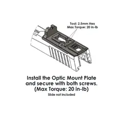 Acro & MPS Optic Mount W/Pro Slide Cut For Sig P320 Black - photo 2