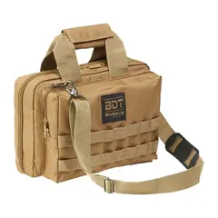 Deluxe 2 Pistol Range Bag W/Strap & Molle Tan - photo 1