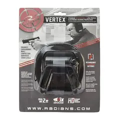 Vertex Low-Profile Electronic Earmuff, Black - photo 1