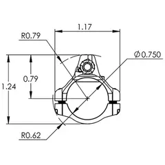 D2 Series Ultra Low Profile .750 Adj Gas Block With Detent - photo 2