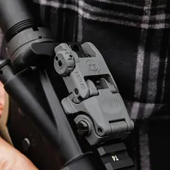 MBUS Rear Sight Flip-Up Polymer for AR-15 Stealth Gray - photo 2