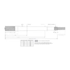 264 Cal 1-8 Twist 22" Carbon Fiber Sendero Light Barrel - photo 2