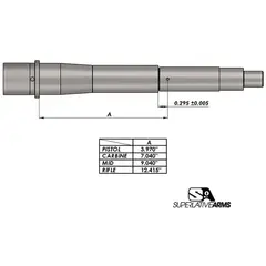 AR-15 Adj Piston System W/Solid .625" Gas Block Midlength LH - photo 3