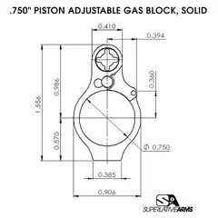 AR-15 Adj Piston System W/Solid .750" Gas Block Rifle RH - photo 2