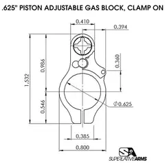 AR-15 Adj Piston System W/ClampOn .625" Gas Block Carbine RH - photo 3