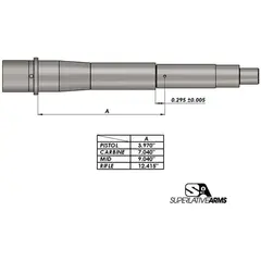 AR-15 Adj Piston System W/Solid .625" Gas Block Midlength RH - photo 1