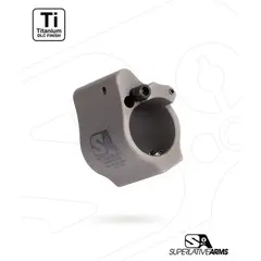 AR-15 Solid Titanium Adjustable Gas Block .875" Gray - photo 1
