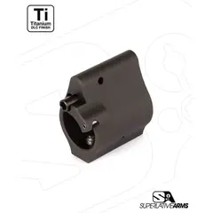 AR-15 Solid Titanium Adjustable Gas Block .875" Black - photo 1