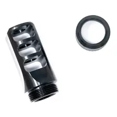 MuzzLok 8.6 Blackout 3-Port Muzzle Brake M18x1.5 Threads BLK - photo 3