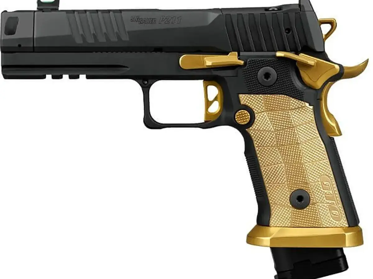 SIG Sauer P211-GTO Spectre Comp 9mm, 4.4" Barrel, Black/Brass - photo 3