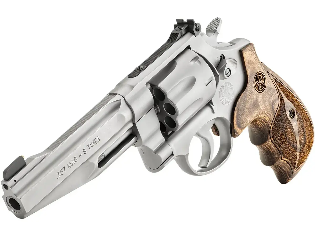 Smith & Wesson PC Model 627 N-Frame .357 Magnum 5" Barrel, Stainless/Wood - photo 3