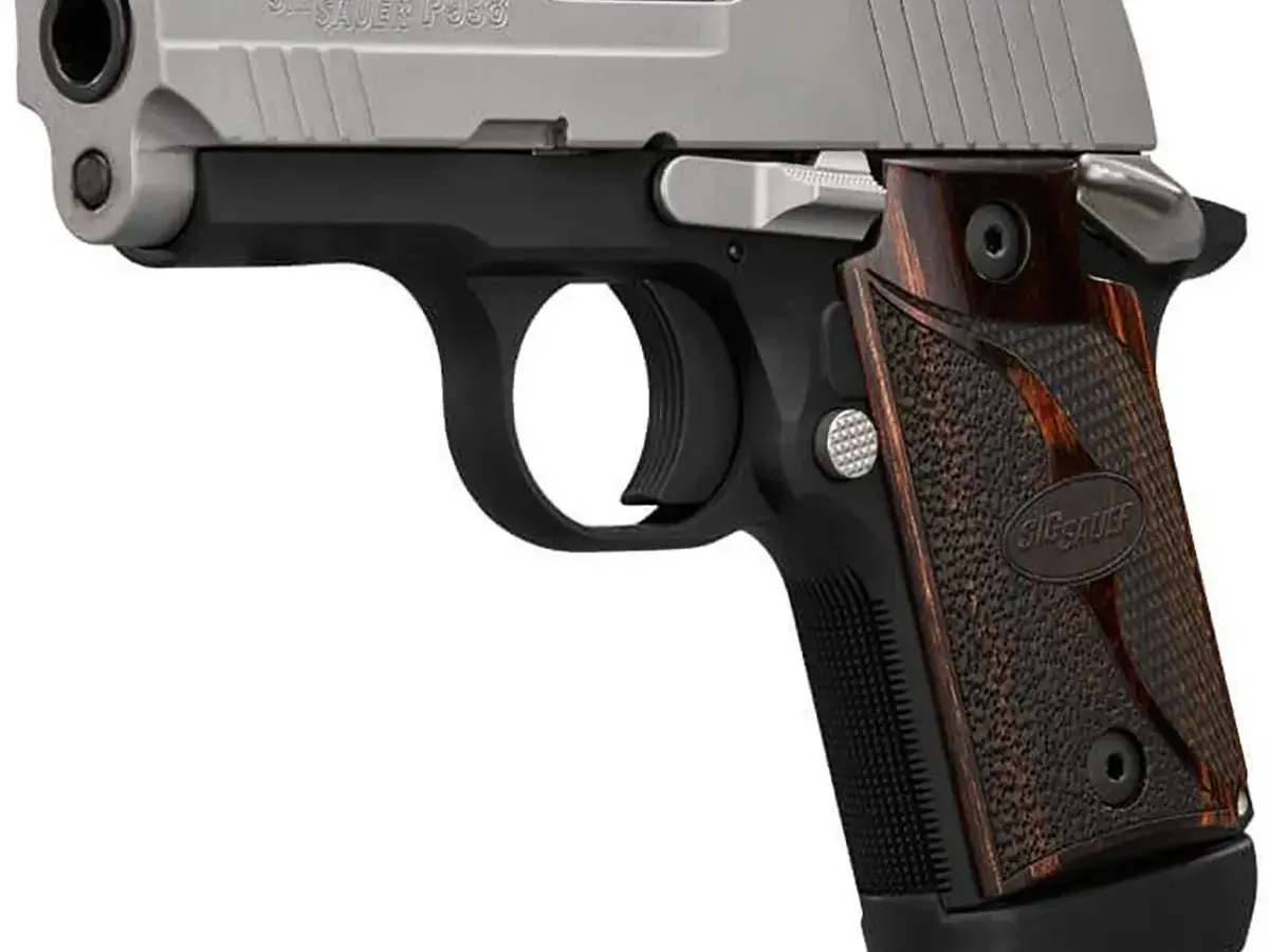 SIG Sauer P938 Micro 9mm, 3" Barrel, Rosewood Grips, 2-Tone - photo 2