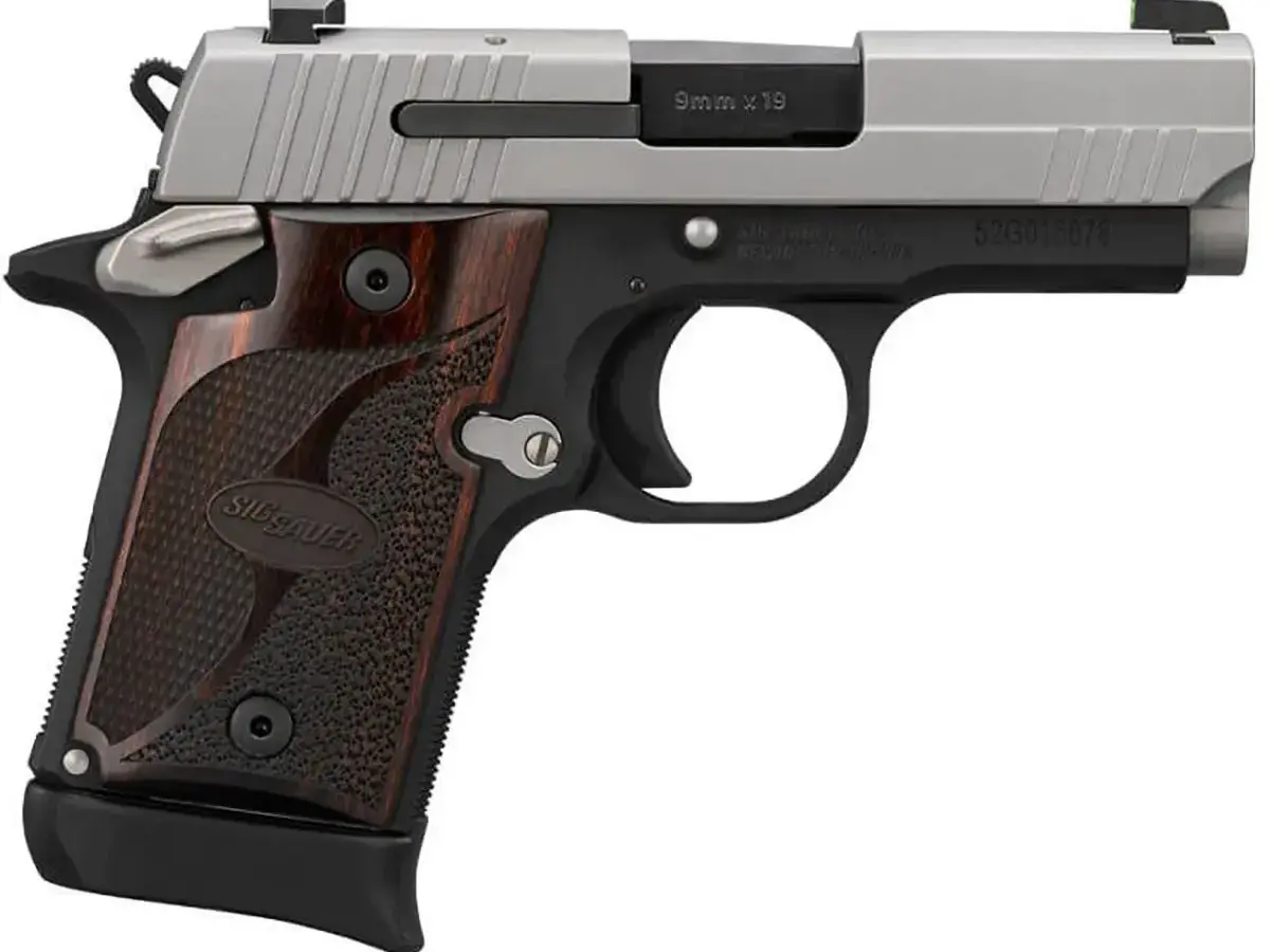 SIG Sauer P938 Micro 9mm, 3" Barrel, Rosewood Grips, 2-Tone - photo 4