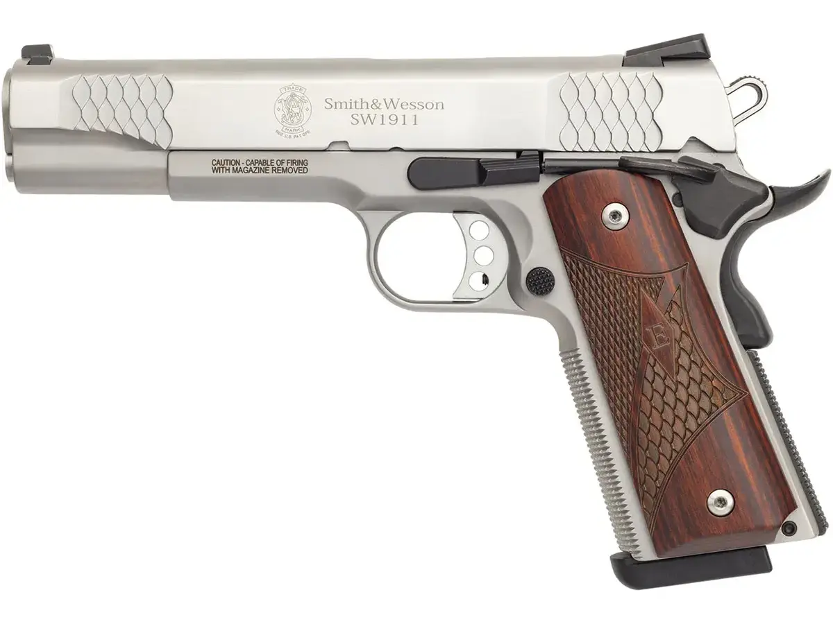 Smith & Wesson SW1911 E-Series 45 ACP 5" Barrel, Stainless Steel/Wood - photo 2