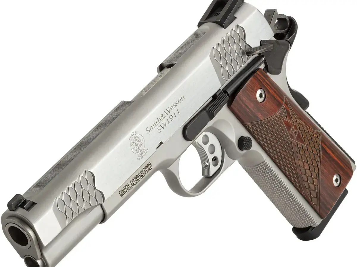 Smith & Wesson SW1911 E-Series 45 ACP 5" Barrel, Stainless Steel/Wood - photo 3