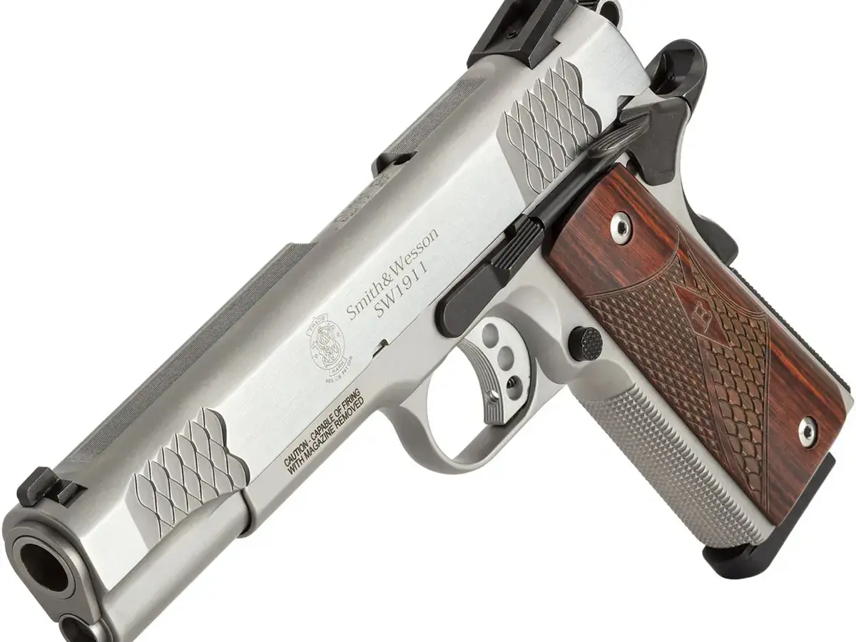 Smith & Wesson SW1911 E-Series 45 ACP 5" Barrel, Stainless Steel/Wood - photo 4