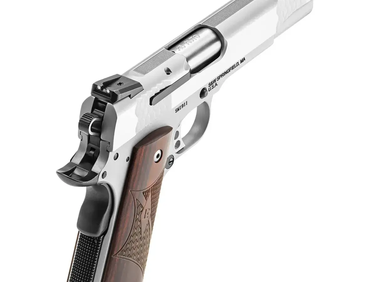 Smith & Wesson SW1911 E-Series 45 ACP 5" Barrel, Stainless Steel/Wood - photo 5