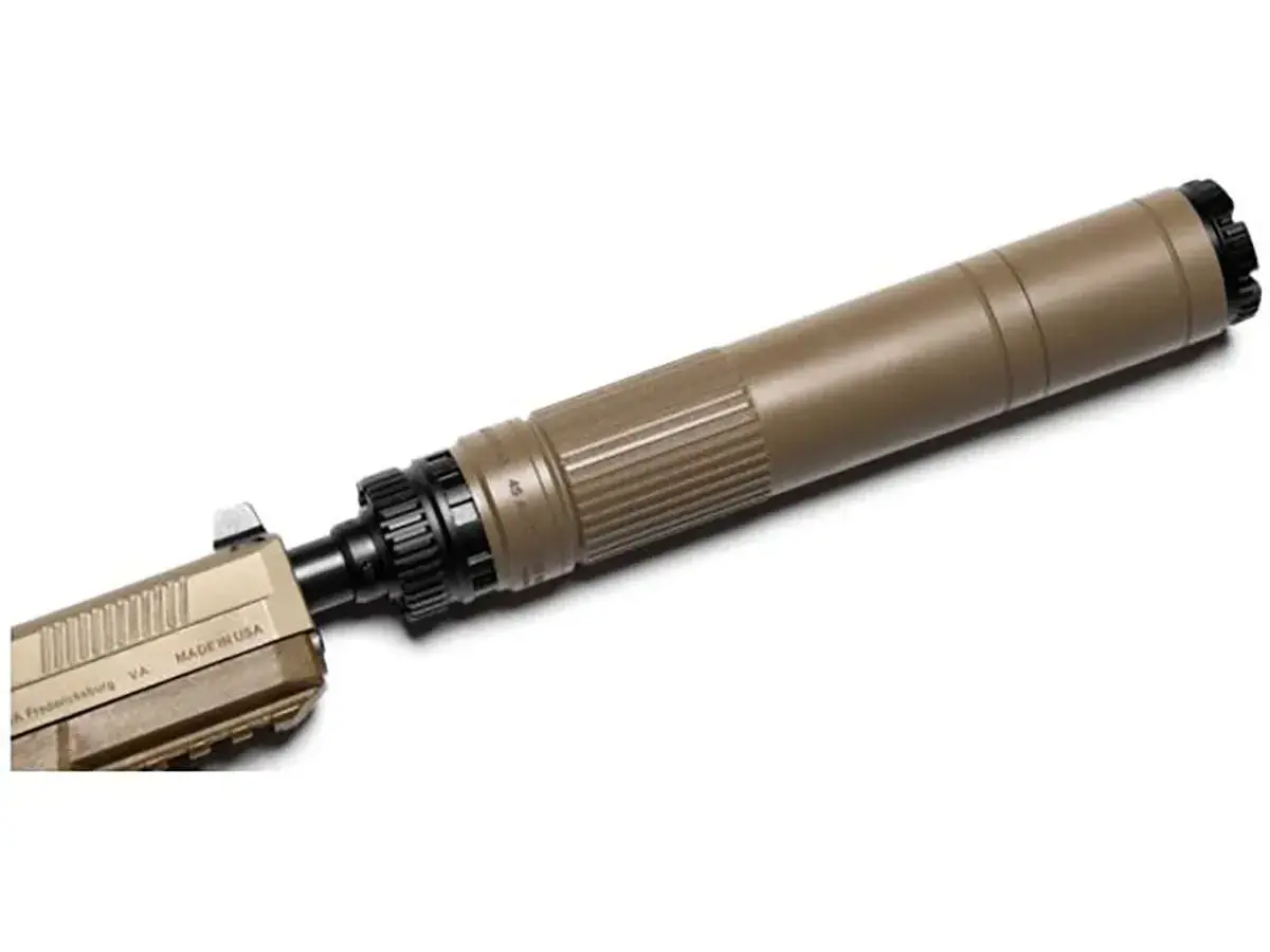 Mojave 45 Caliber Direct Thread Pistol Suppressor FDE