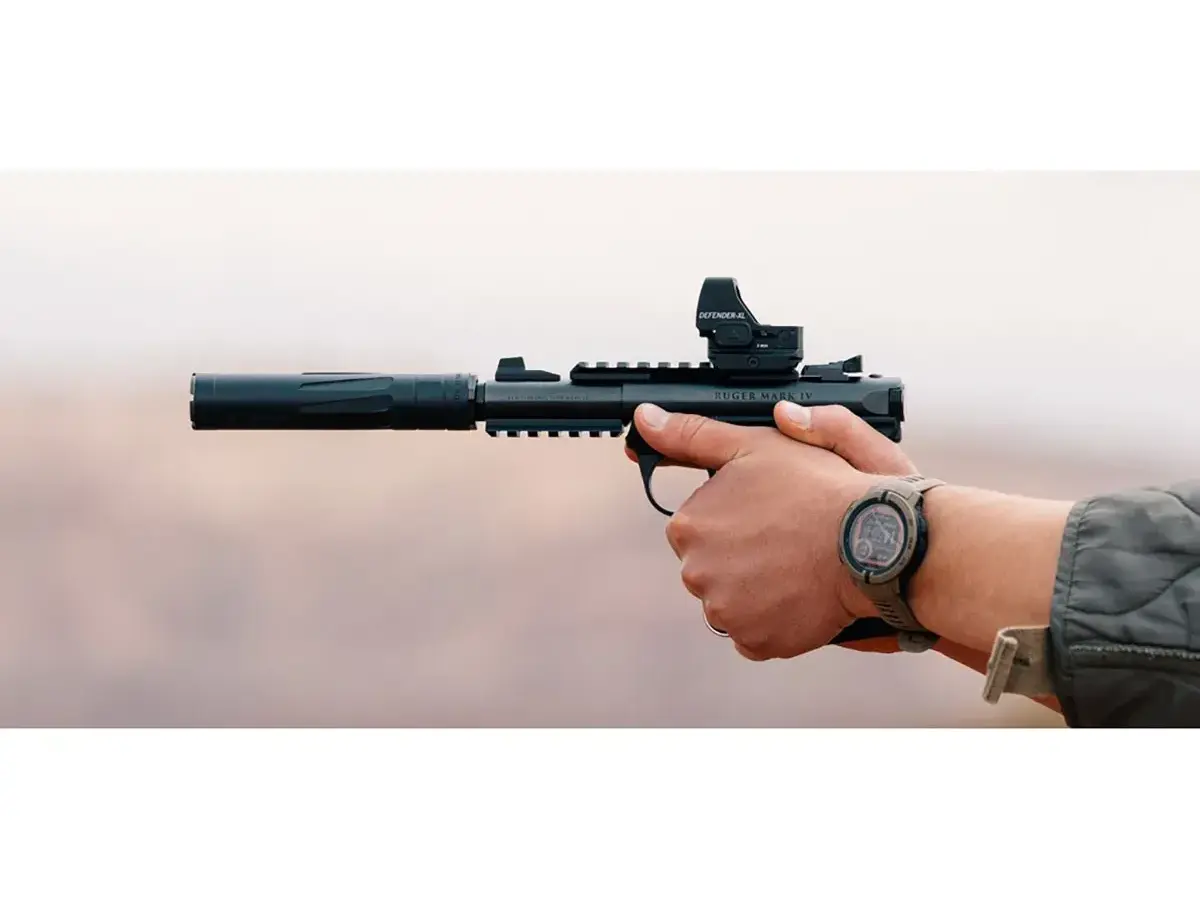 RXD22TI 22LR/5.7 Silencer w/RXD674 1/2"-28 Muzzle Brake BLK