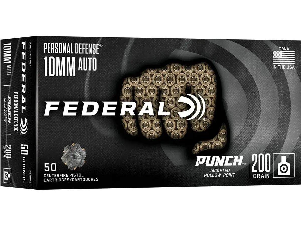 Federal Personal Defense Punch 10mm Auto 200gr JHP 1100 FPS 50/Box