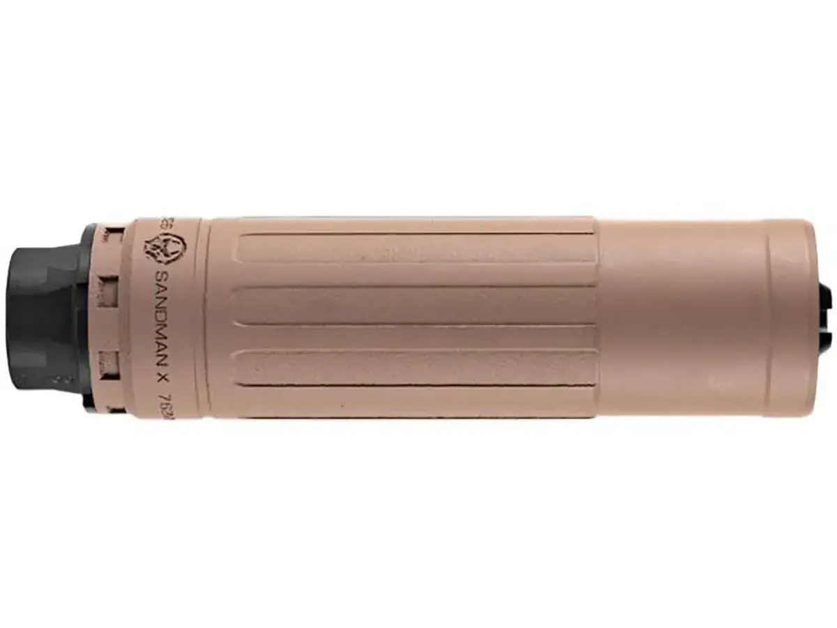 Sandman X 7.62mm/30 Cal Thrd Rifle Suppressor Xeno Mnt FDE