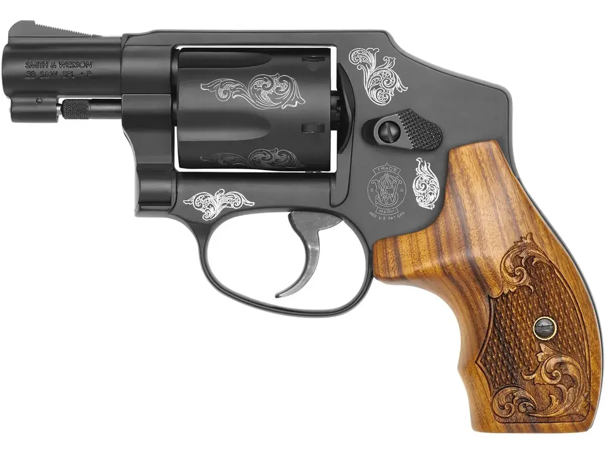 Smith & Wesson Model 442 Engraved J-Frame .38 S&W Special, 1.88" Barrel, Wood - photo 6