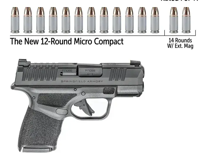 Springfield Armory Hellcat Micro Comp OSP 9mm, 3" Barrel, Black, Night Sights