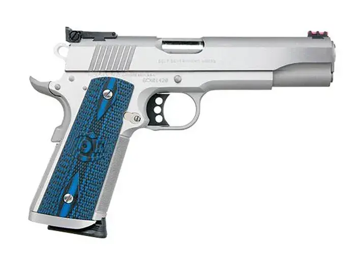 Colt's Manufacturing Company Gold Cup Trophy 38 Super, 5" Barrel, Stainless/Blue