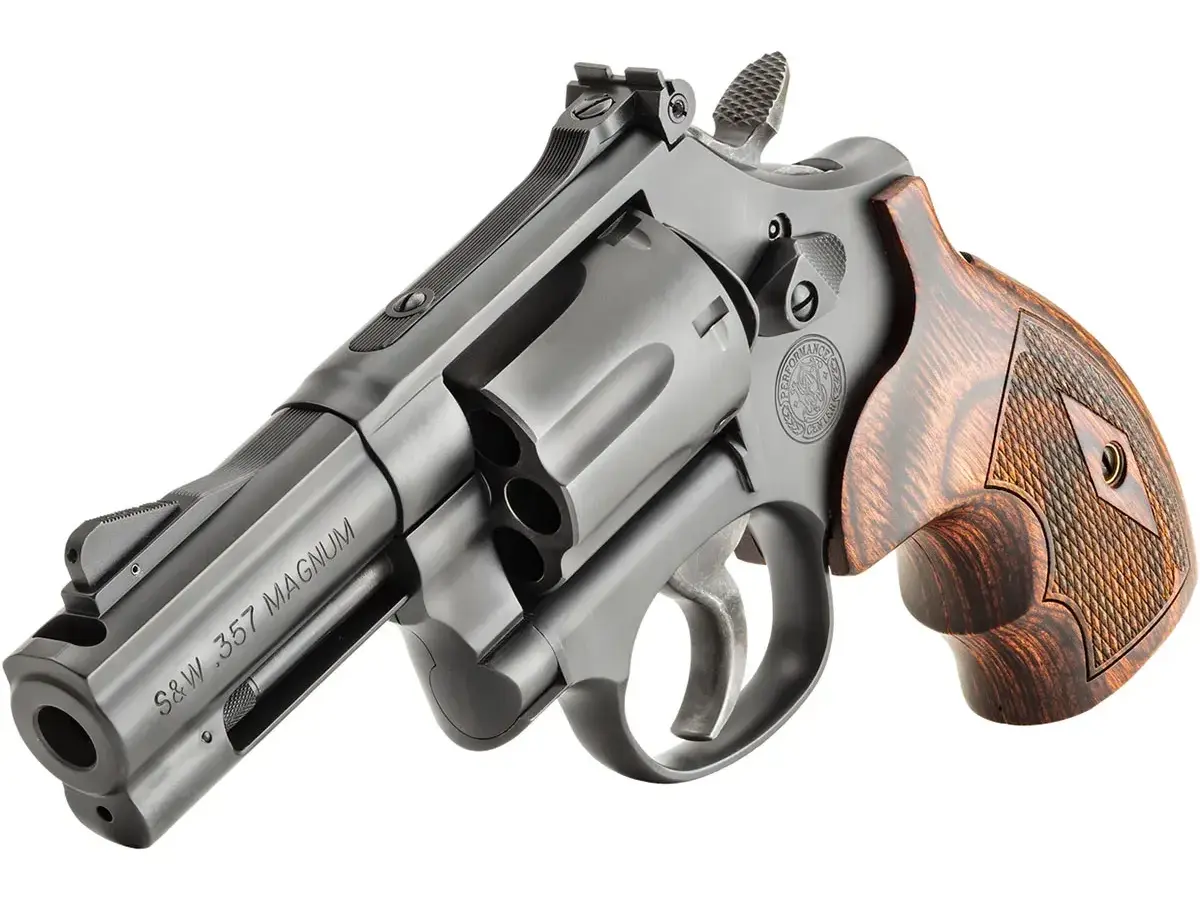 Smith & Wesson Model 586 L-Frame L-Comp .357 Magnum, 3" Barrel, Blued/Walnut - photo 4