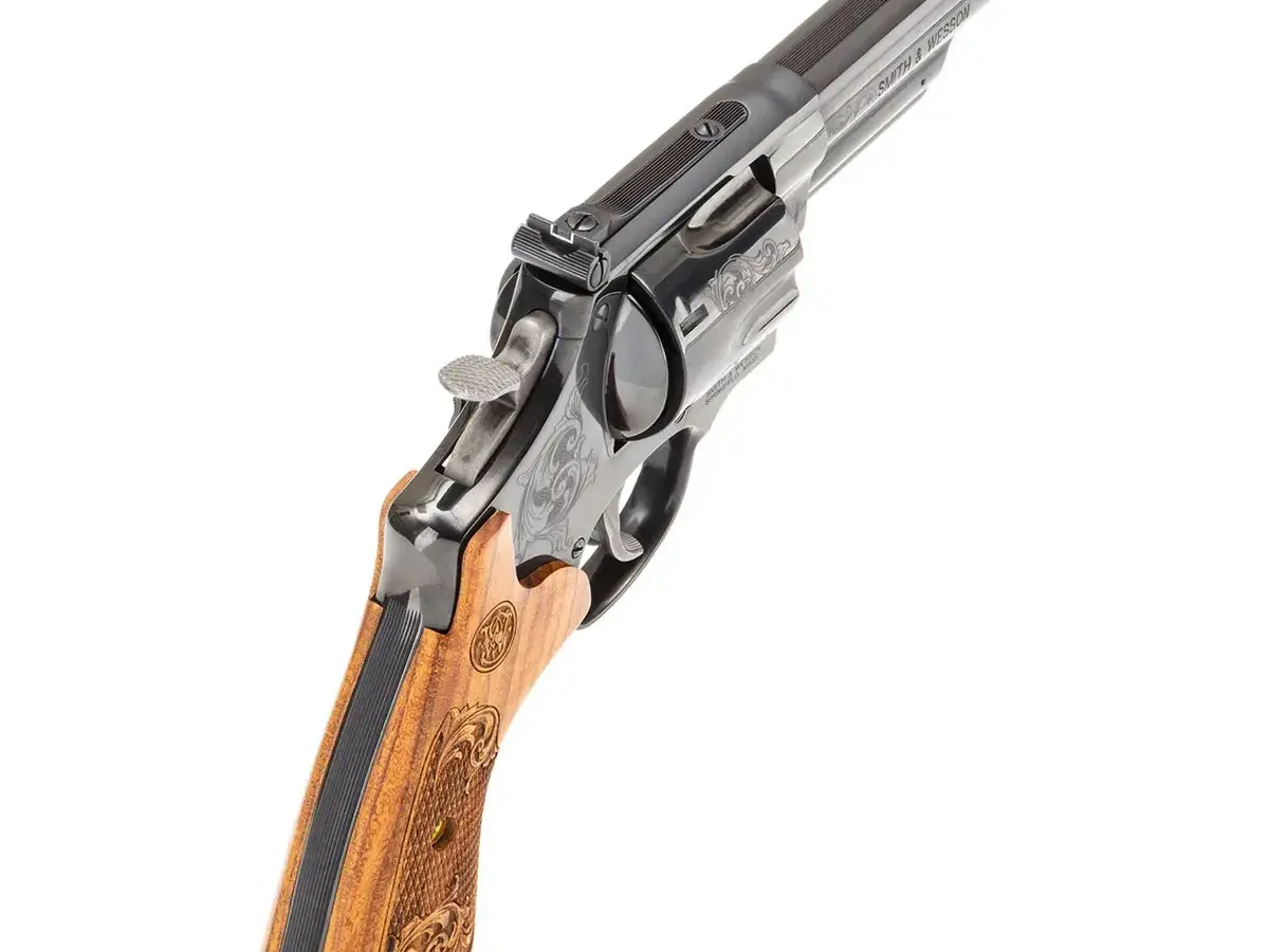 Smith & Wesson Model 29 Engraved N-Frame 44 Magnum, 4" Barrel, Black/Wood - photo 3