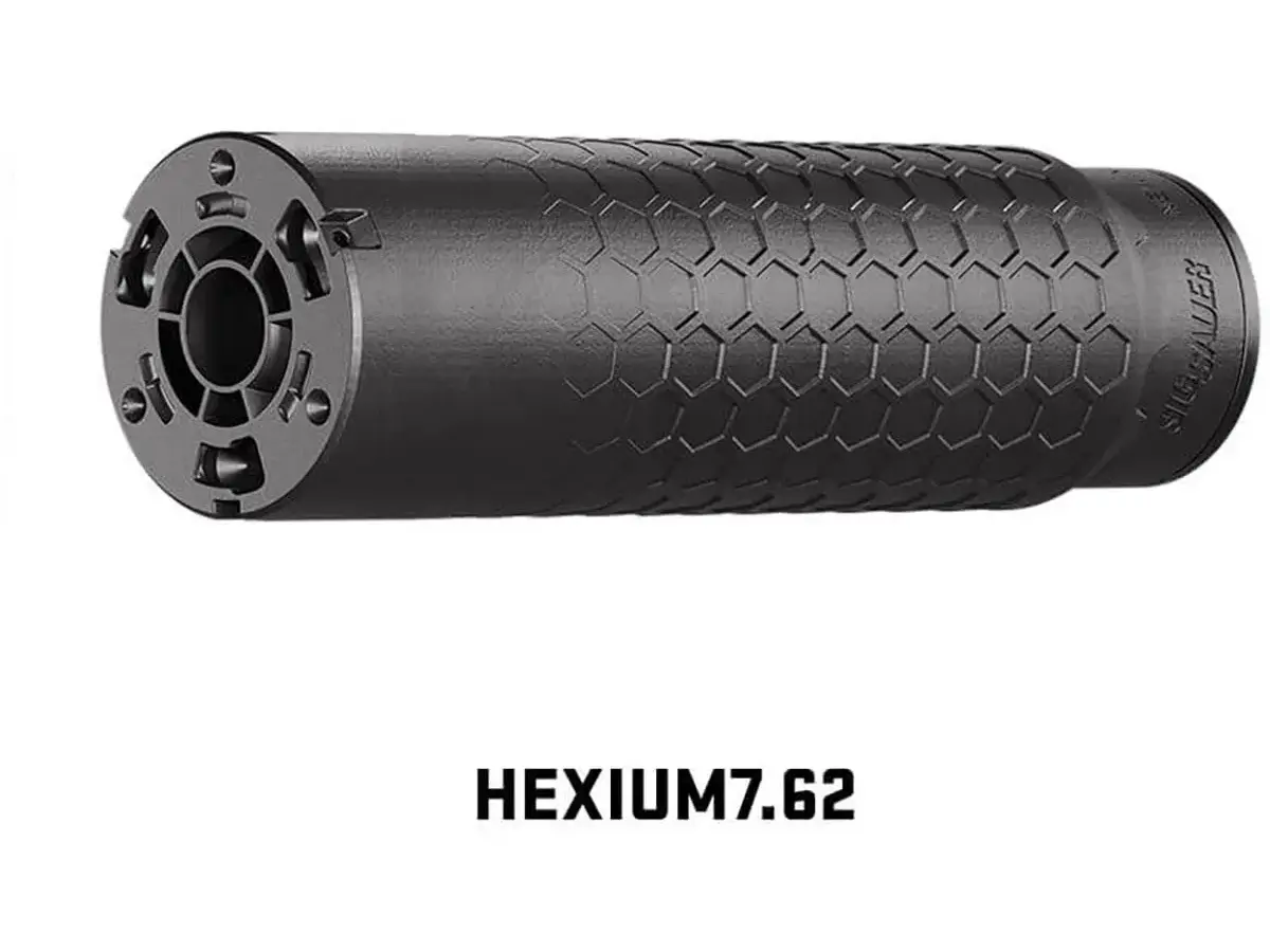HEXIUM 7.62mm HUB Direct Thread Suppressor Black