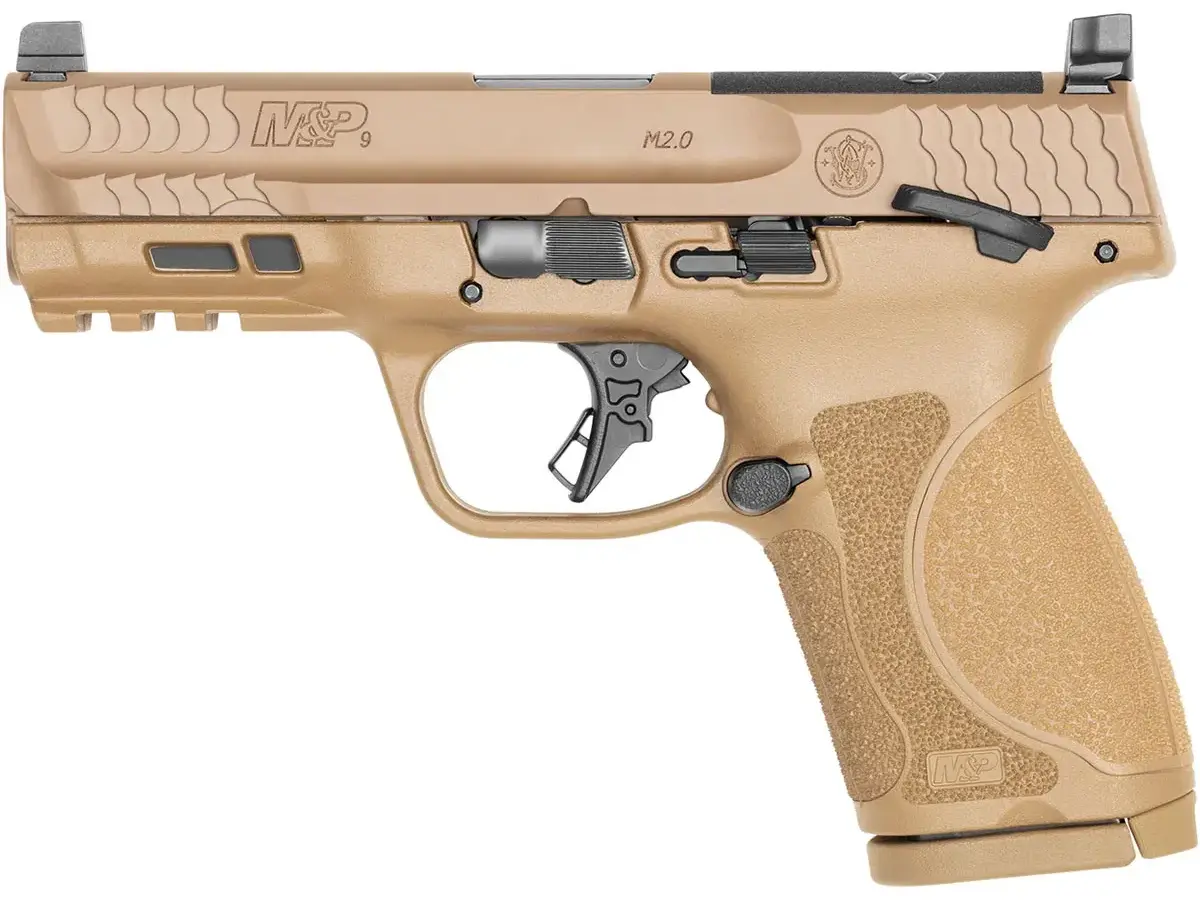 Smith & Wesson M&P 9 M2.0 Comp OR 9mm, 4" Barrel, FDE, Safety - photo 4