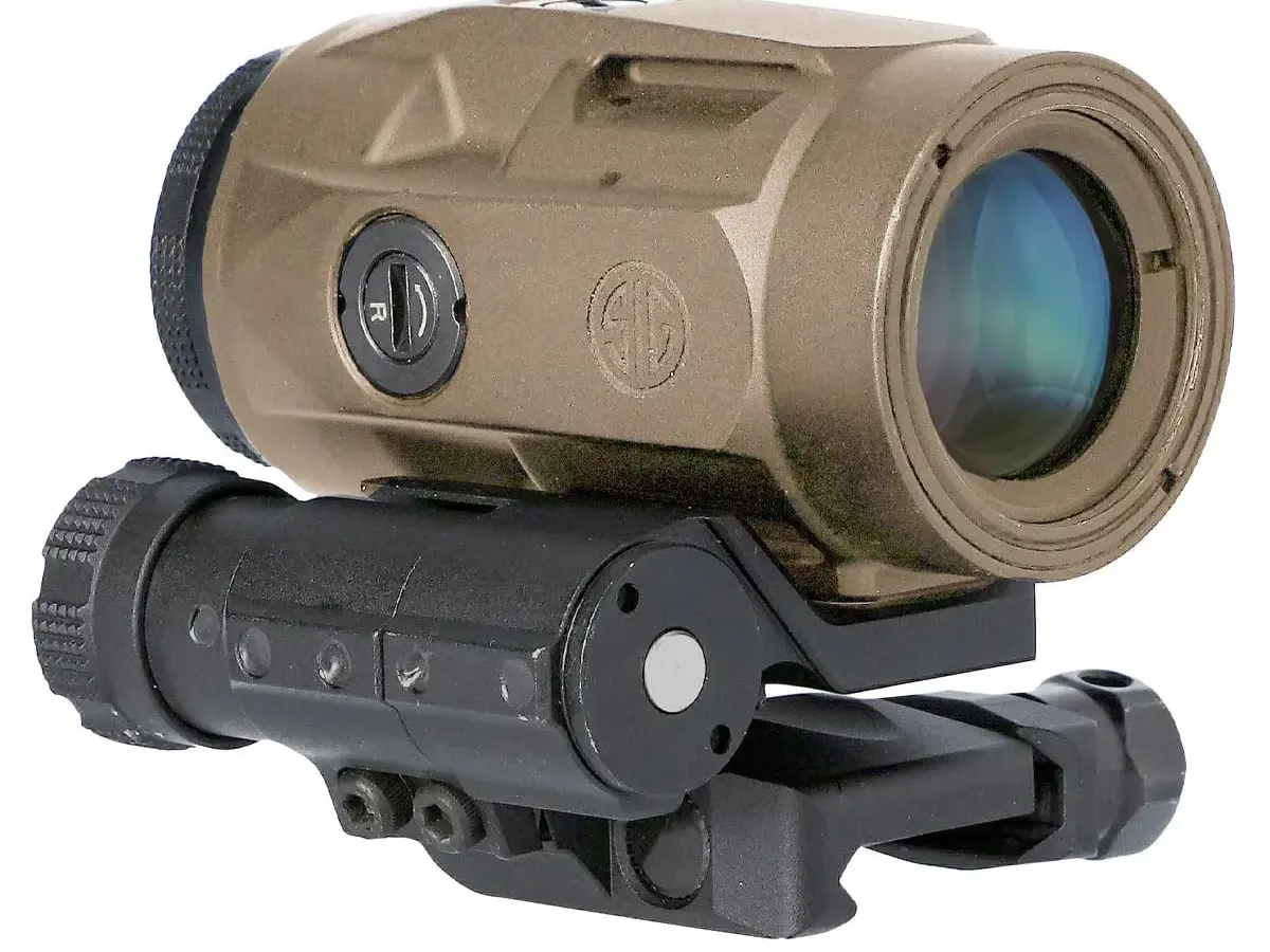 Juliet3 3x22mm Micro Magnifier Push Button Mnt w/Spacers FDE