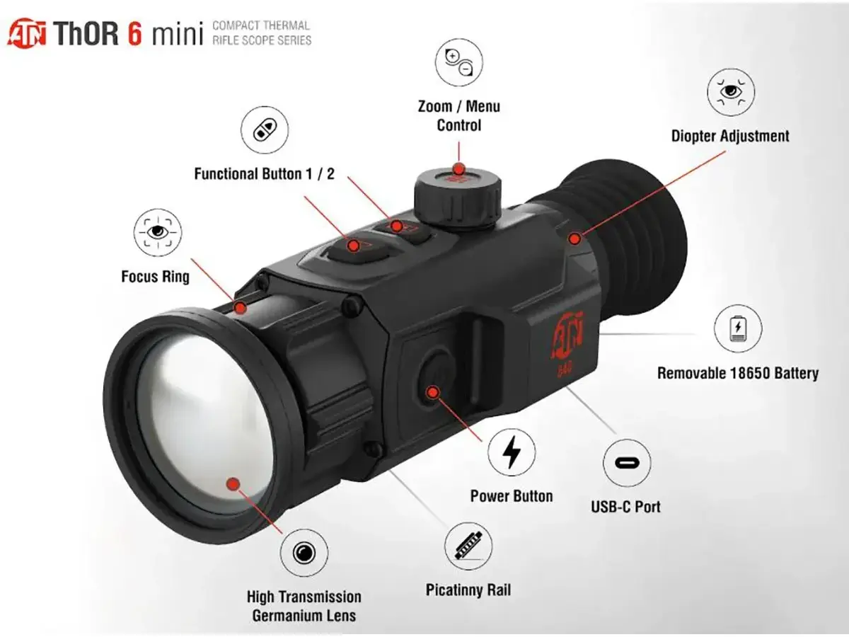ThOR 6 Mini 3.5-28x 256×192 Res Compact Thermal Rifle Scope - photo 9