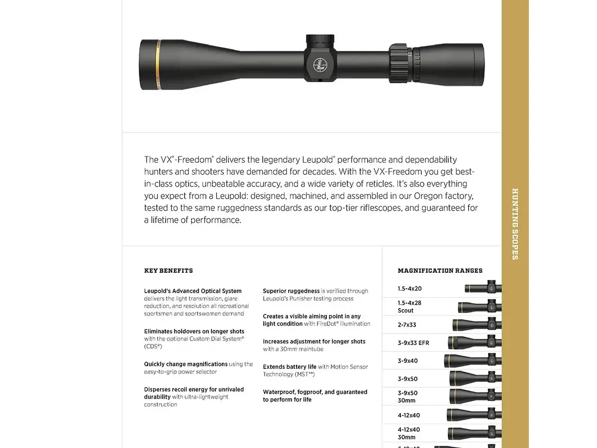 VX-Freedom 3-9x40mm SFP Rimfire MOA Reticle Black - photo 5