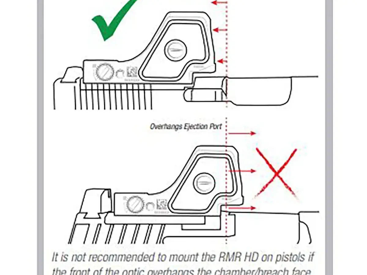 RMR HD 1.0 MOA Dot W/55 MOA Adj LED Reflex Red Dot Black - photo 7
