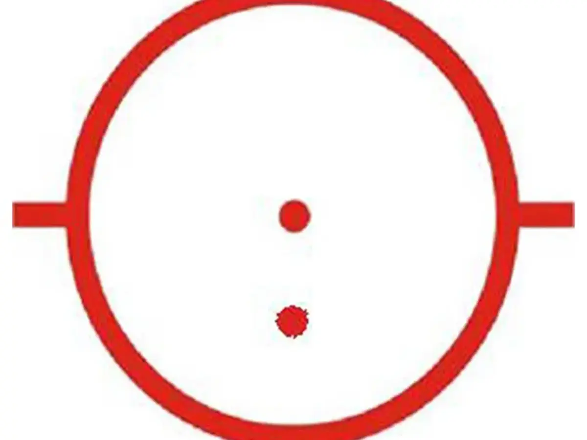 HWS EXPS2-2 Holographic 68 MOA Red Dot W/2 Dot Reticle Black - photo 2