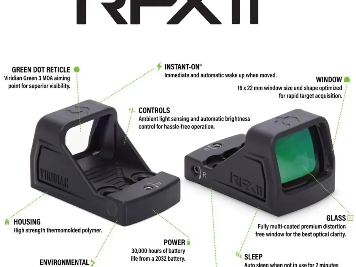 RFX11 1x16 Micro Green Dot Reflex Sight for Shield Black - photo 8