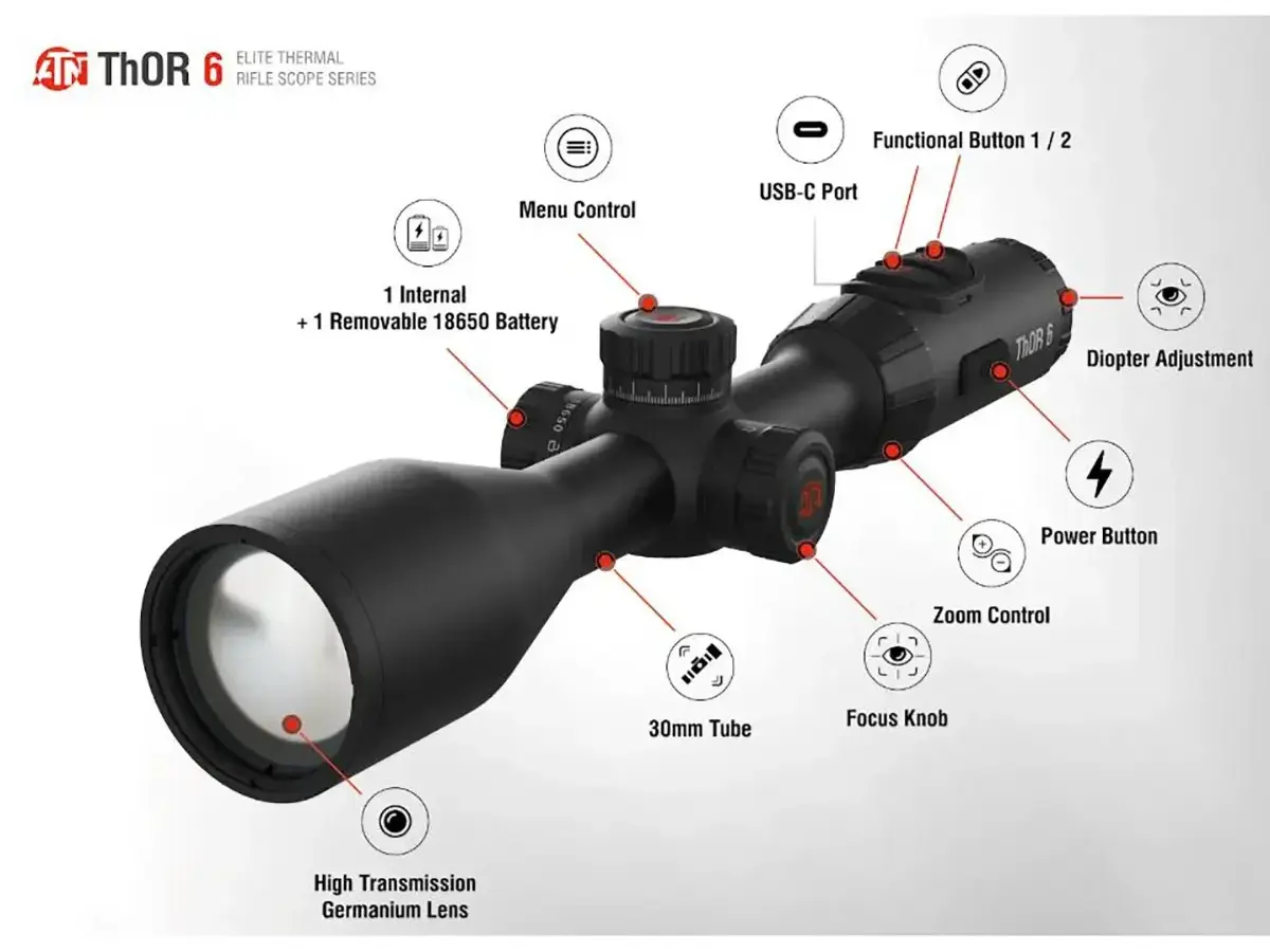 Elite 3-24x 640x512 Res Thermal Rifle Scope - photo 7
