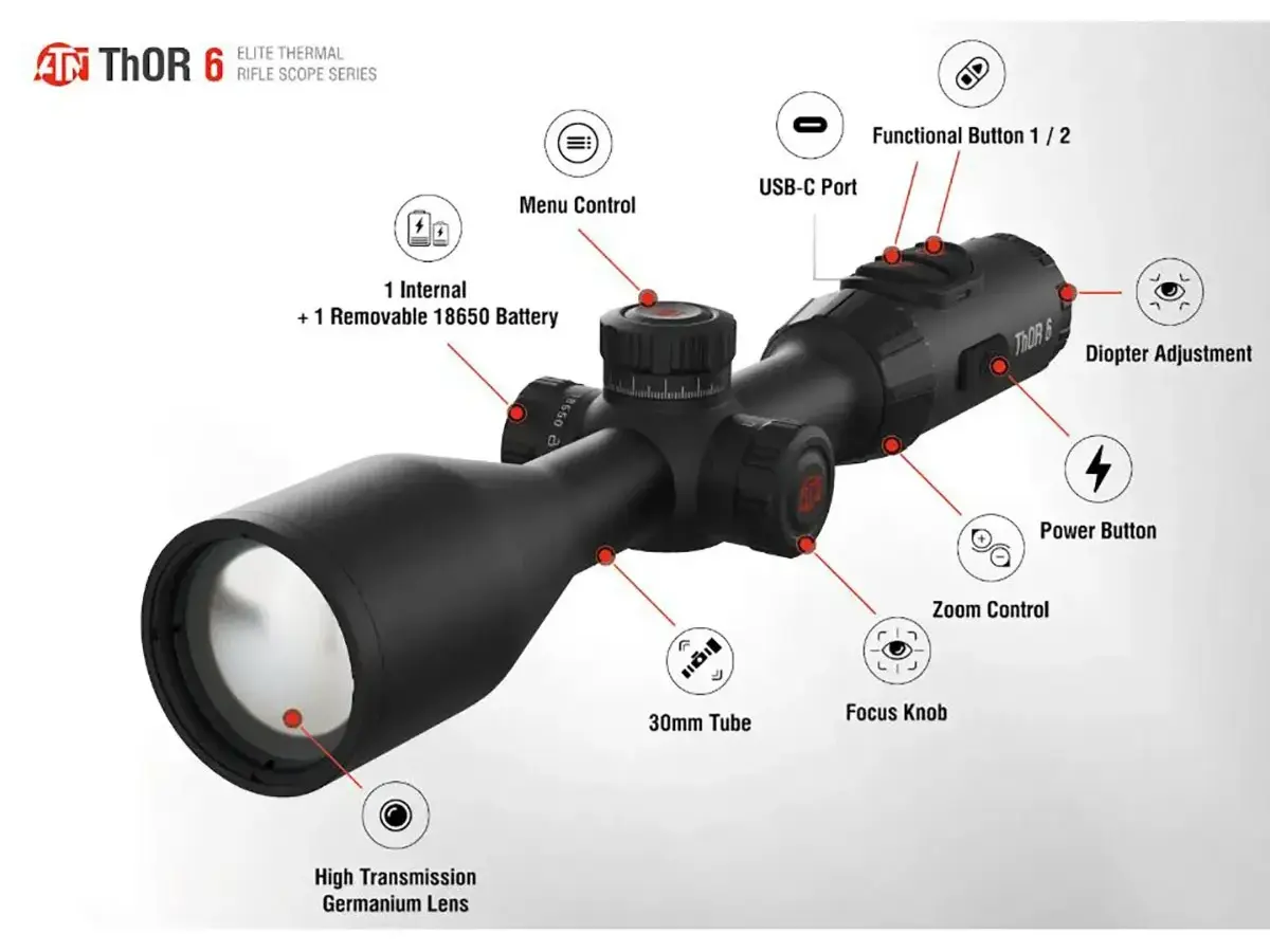 Elite 2-16x 640X512 Res Thermal Rifle Scope - photo 2