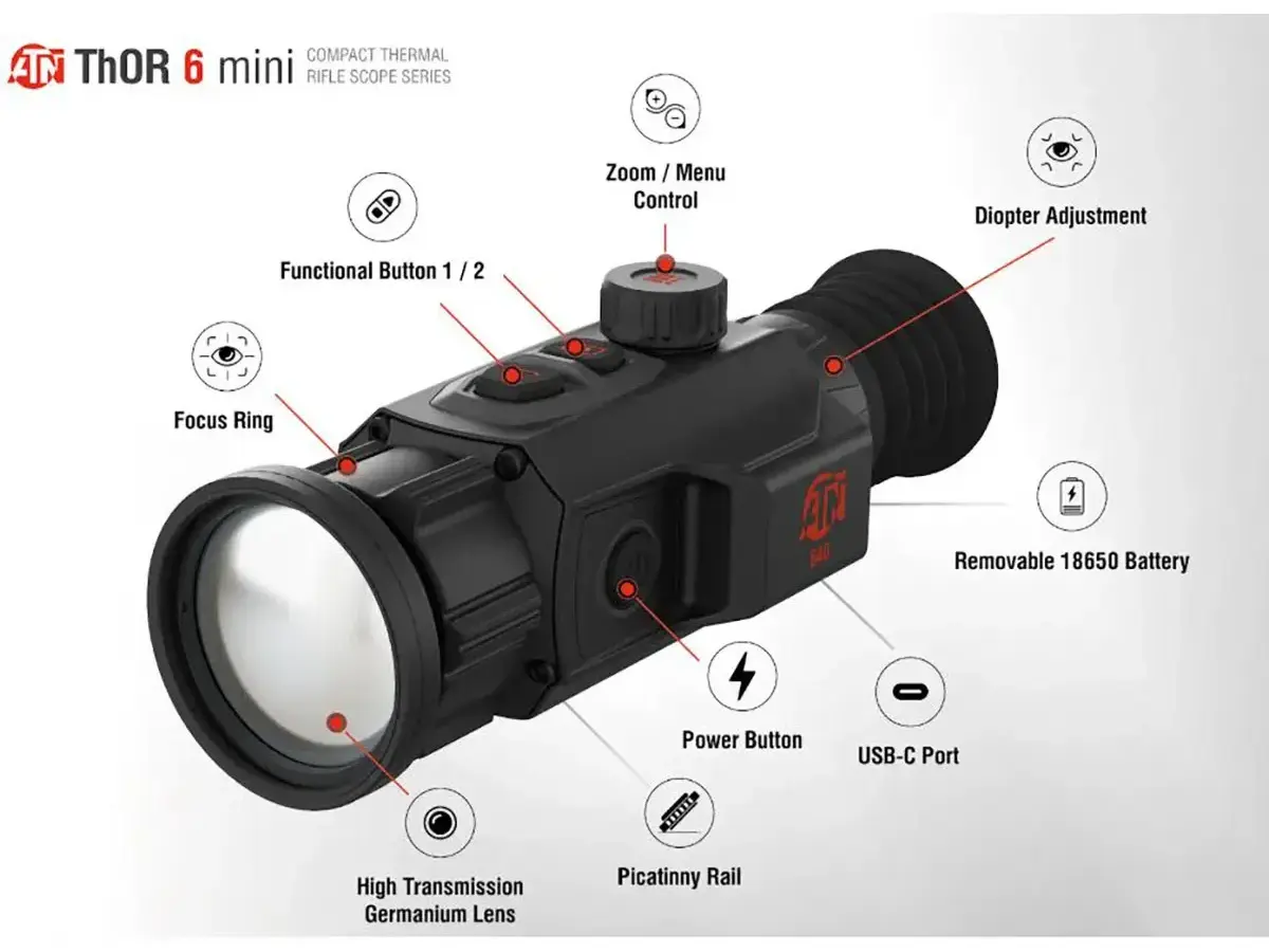 ThOR 6 Mini 2-16x 640X512 Res Compact Thermal Rifle Scope - photo 9