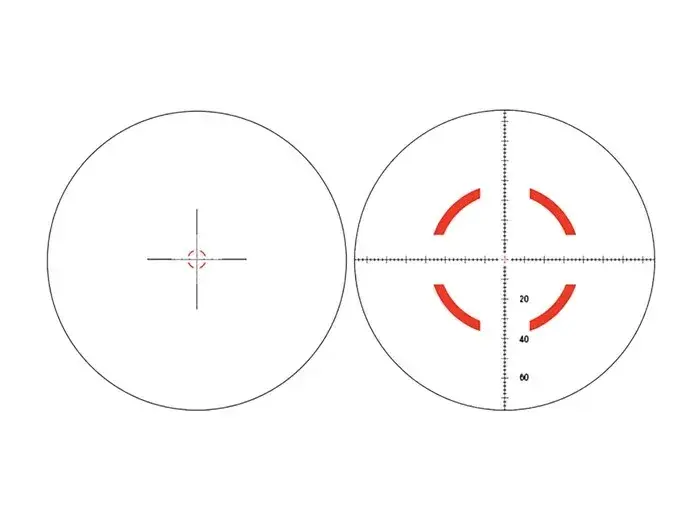 VCOG 1-8x28mm FFP Illum Red MOA Crosshair Dot BLK W/TA51 MNT - photo 4