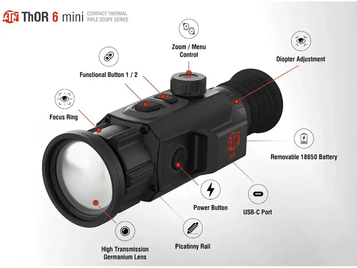 ThOR 6 Mini 3.5-28x 384×288 Res Compact Thermal Rifle Scope - photo 8