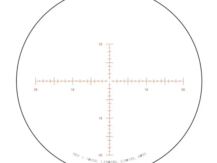 Tenmile HX 5-25x50mm Illum SFP Red MOA Center Dot, Black - photo 5