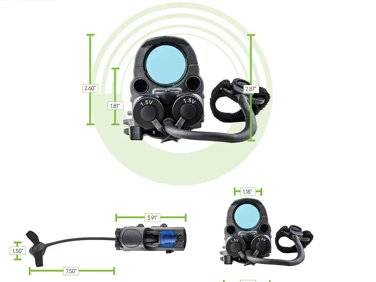 MOR PRO 4.3 MOA Green Dot/Laser pointer/IR Reflex Sight BLK - photo 4
