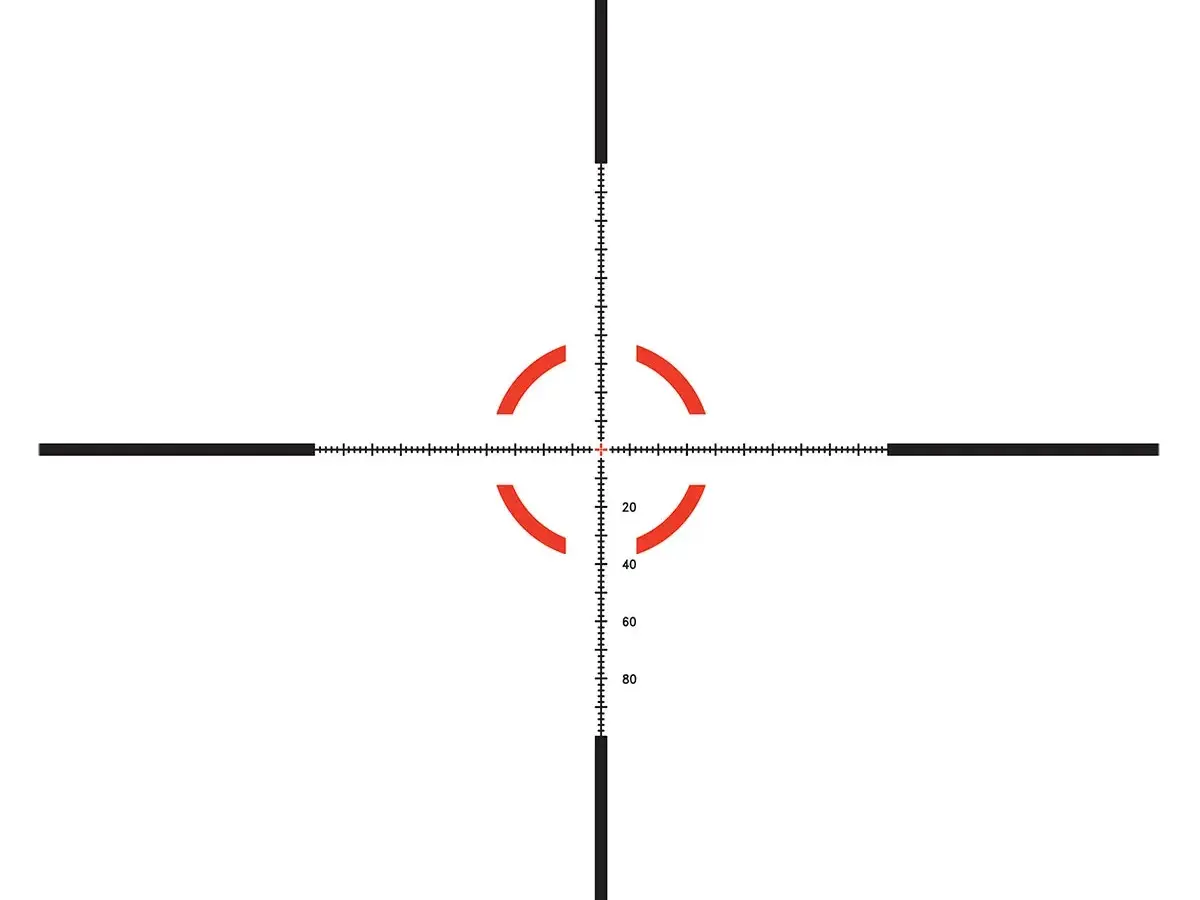 Credo HX 1-6x24mm FFP Illum Red MOA Segmented Circle Black - photo 2
