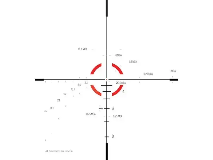 Credo 1-6x24mm SFP Illum Red BDC Segmented Circle 223/55gr - photo 4