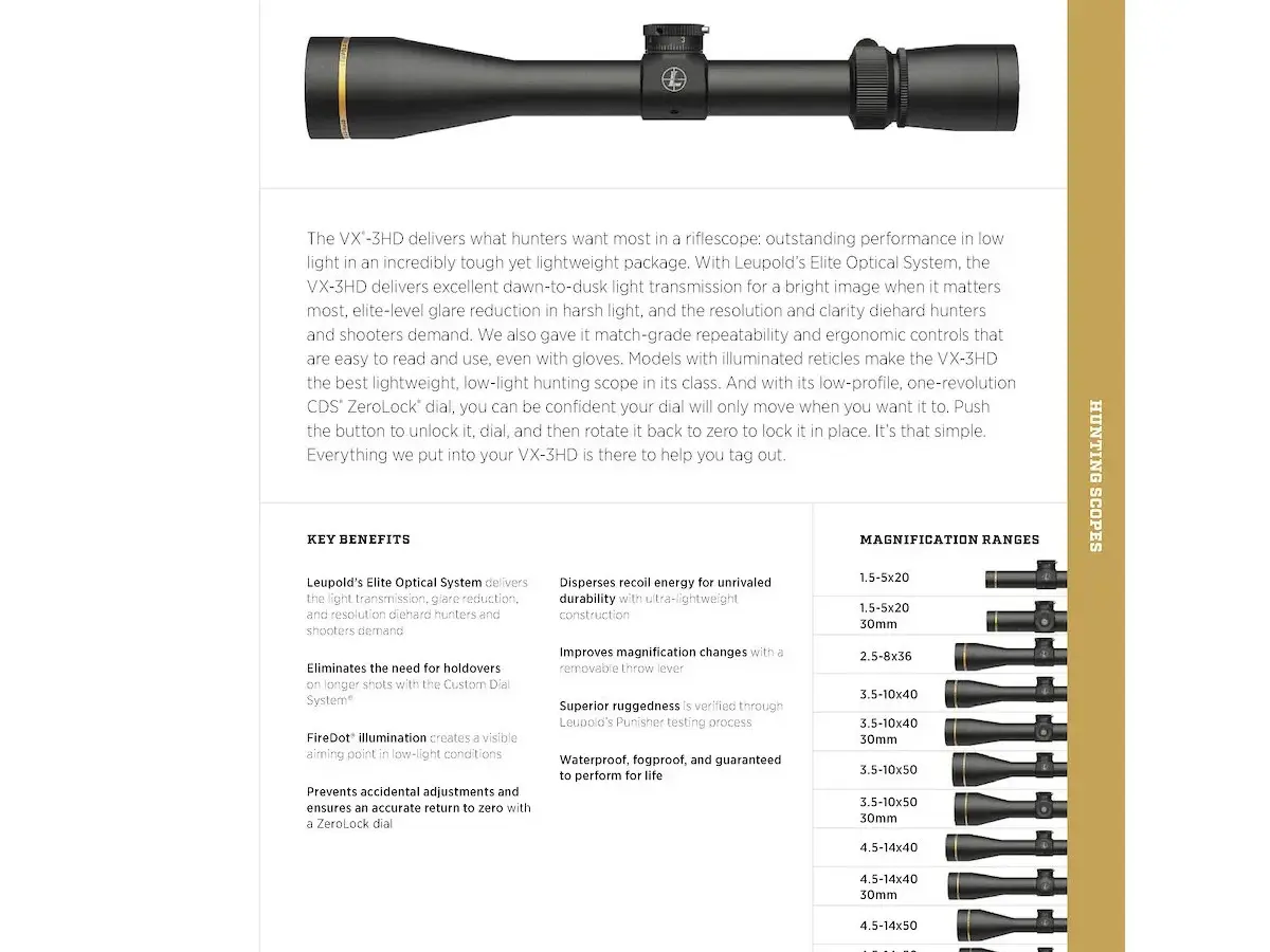 VX-3HD 3.5-10x50mm SFP Duplex Reticle Black - photo 7
