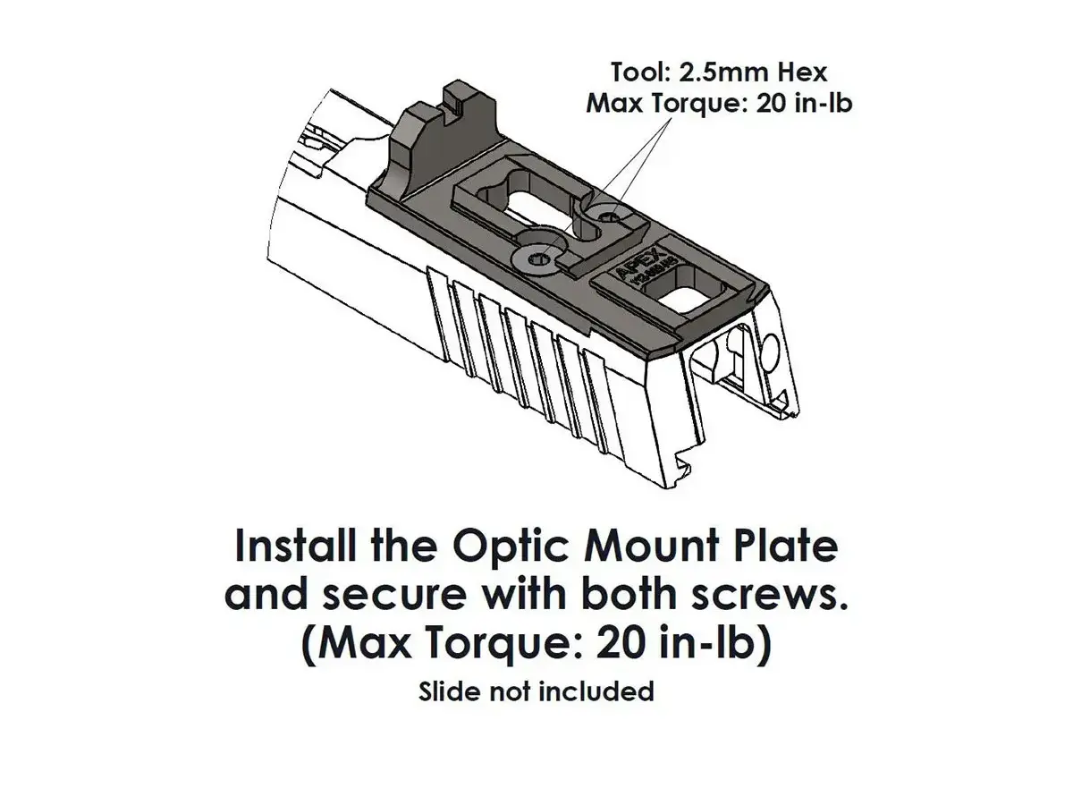 Acro & MPS Optic Mount W/Pro Slide Cut For Sig P320 Black - photo 2