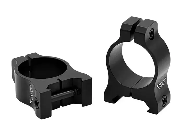 1" Low Matte Black Rings
